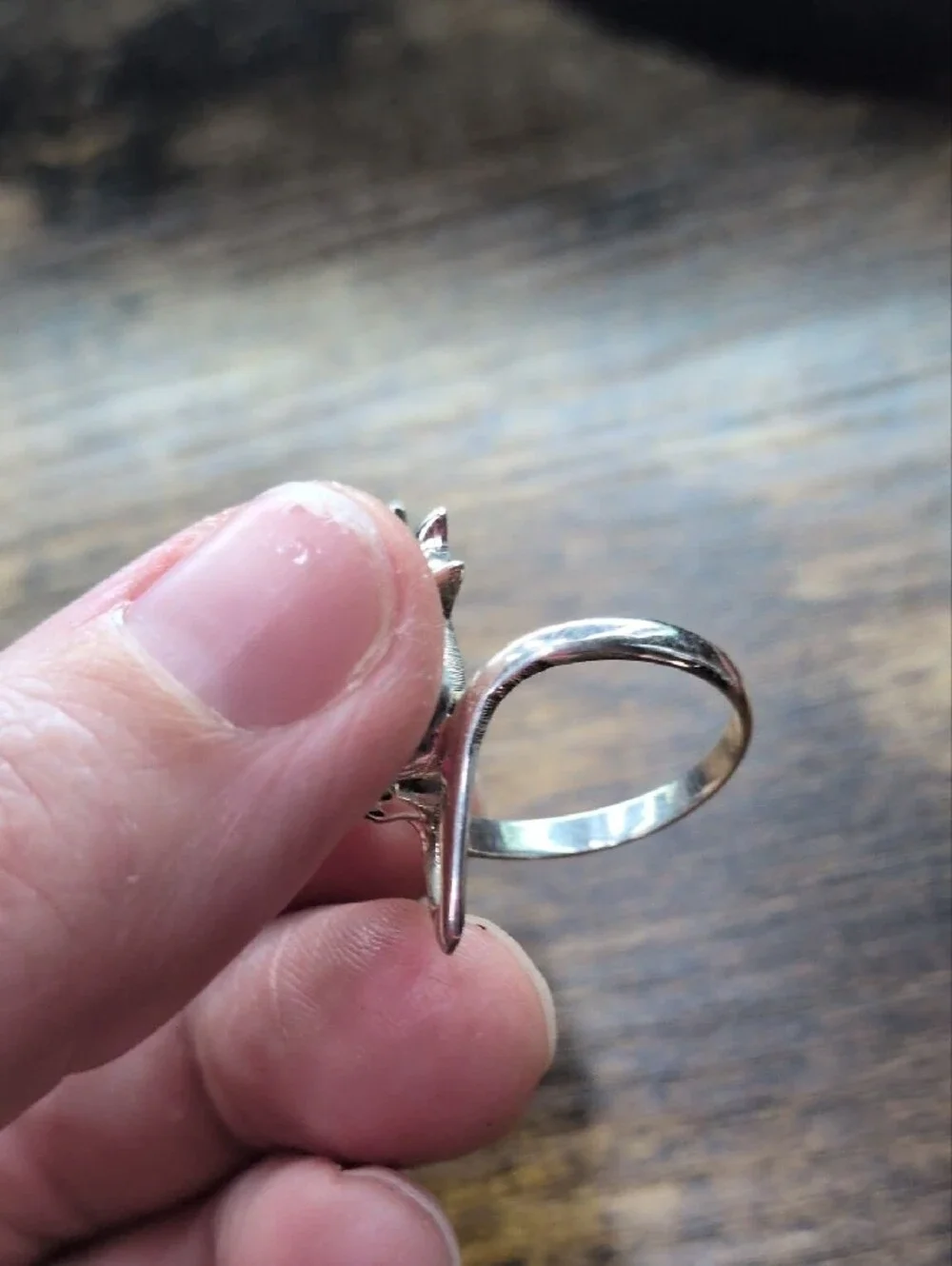 Silver Moonstone and Peridot Statement Ring - Moonlight Glow